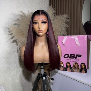18 inches 13by6 HD lace Vietnam burgundy bone straight