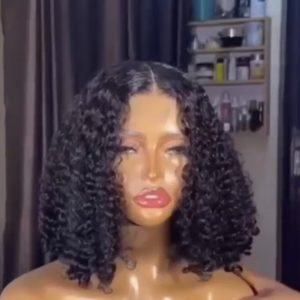 14 inches 2by6 closure Pixie curls wig