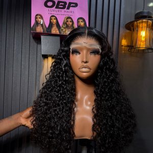 Water curls 5x5 closure wig