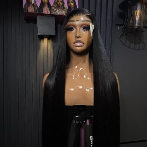 30 inches 5x5 HD Jet black bone straight