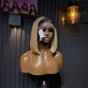 10” 5x5 closure blonde bone straight